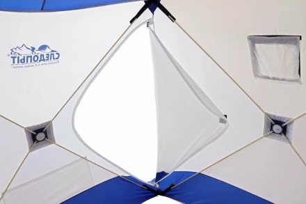 Палатка КУБ 3 (однослойная), 1,8x1,8 м, PU 2000, бело-синяя